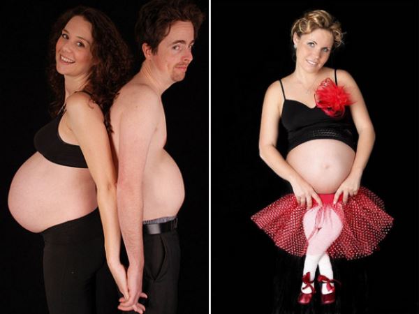 Странные "беременные" фотосессии (21 фото)